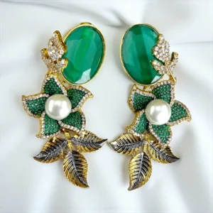 FLORAL JADE EARRINGS