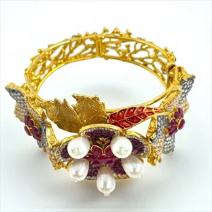 FLORAL RED BANGLE 3