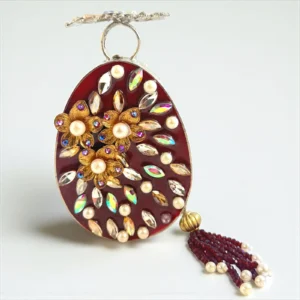 FLORET MAROON CLUTCH