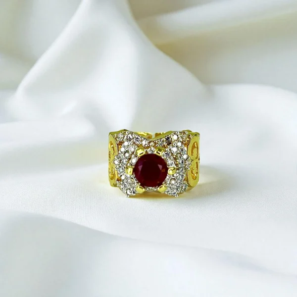 MAROON STONE RING 1
