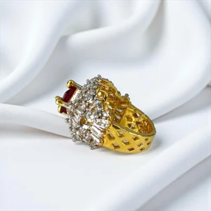 SQUARISH RED RING 1