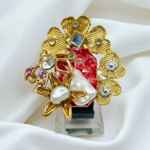 floral ruby ring