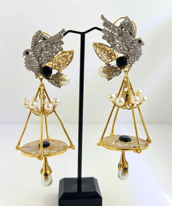 CAGE BLACK EARRINGS