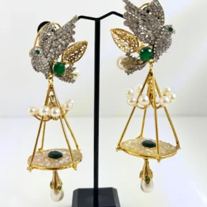CAGE GREEN EARRINGS