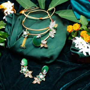 EMERALD FLORAL SET 1