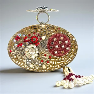 KUNDAN FLORAL CLUTCH