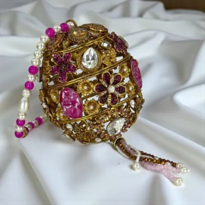 MAGENTA FLORAL CLUTCH 1