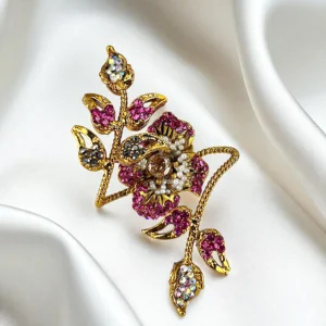MAGENTA FLORAL RING