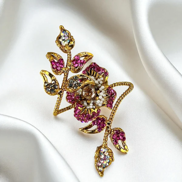 MAGENTA FLORAL RING