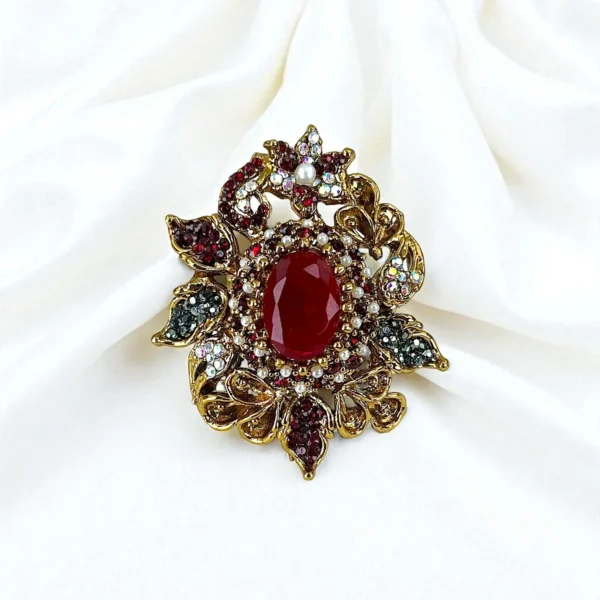 MAROON DESIGNER RING