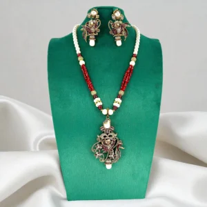 ROSY MAROON MALA SET