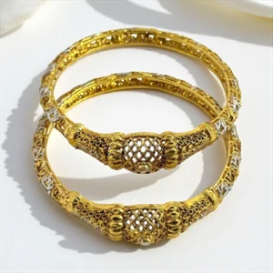 SLEEK GOLDEN BANGLES 1