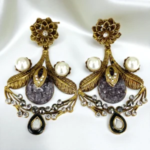 lavender opal earrings