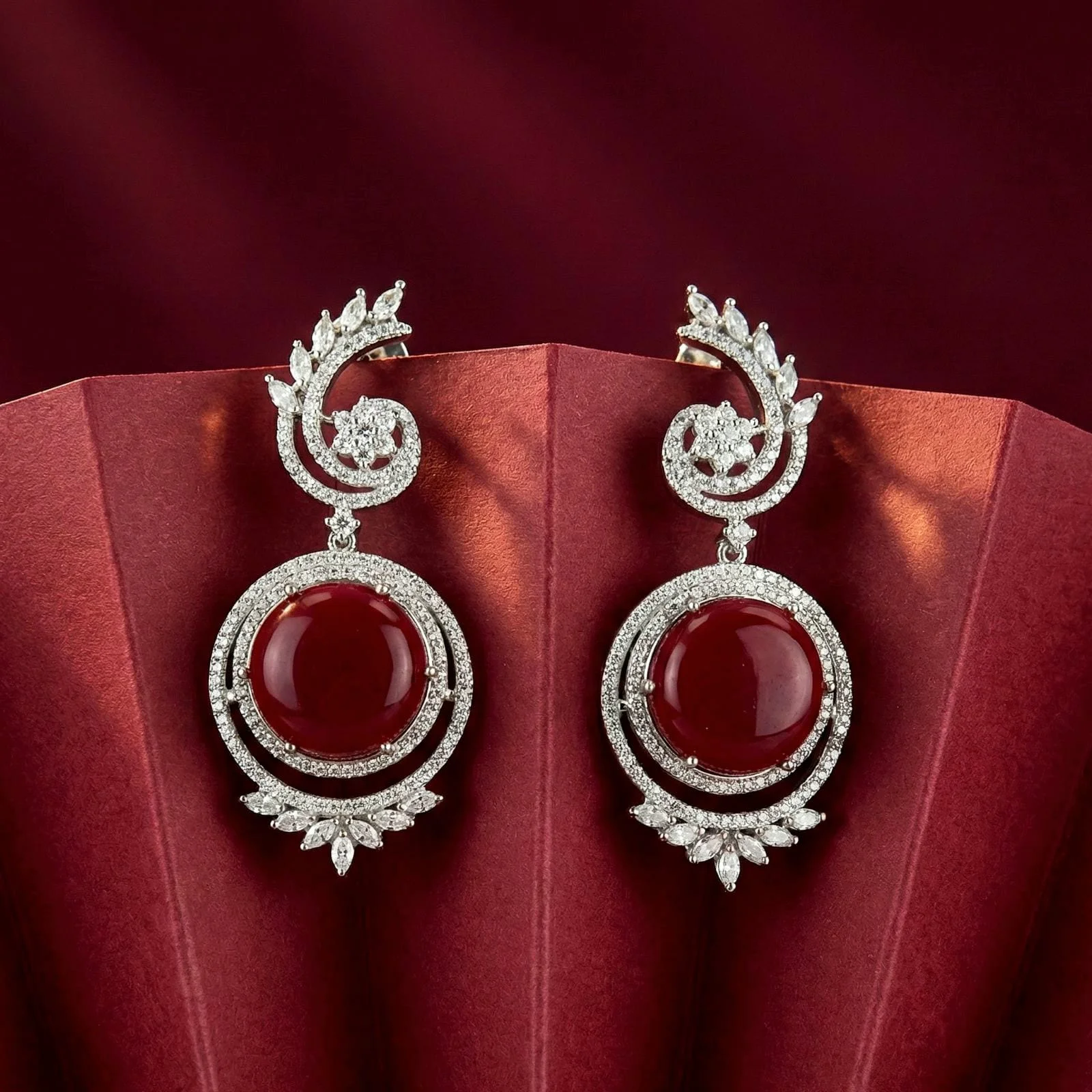 AD MAROON EARRINGS