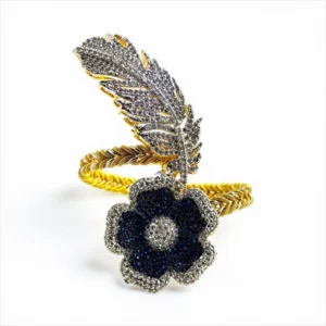 BLUE FUR BANGLE Copy