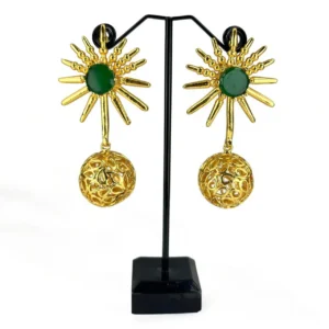 EMERALD GLOBE EARRINGS