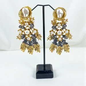FLORAL GOLD PLATED EARRINGS
