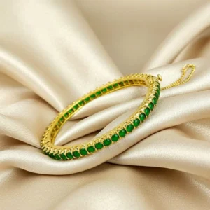 GREEN STONE BANGLE