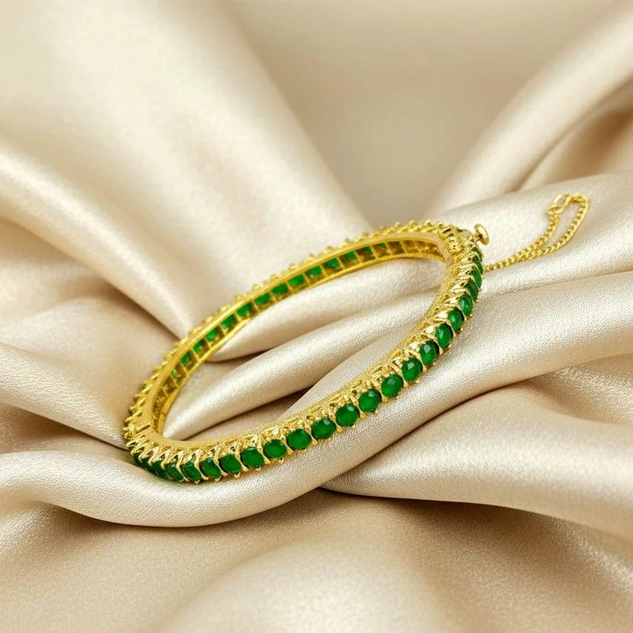 GREEN STONE BANGLE