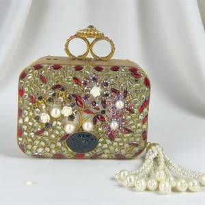 KUNDAN RUBY CLUTCH