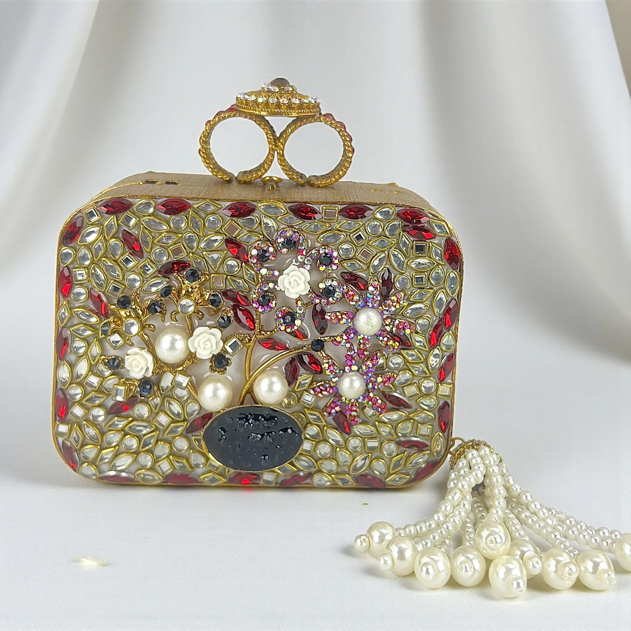 KUNDAN RUBY CLUTCH
