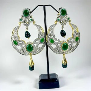 PEARL EMERALD EARRINGS