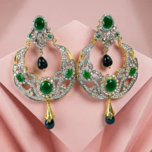 PEARL EMERALD EARRINGS