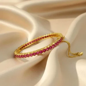 PINK STONE BANGLE
