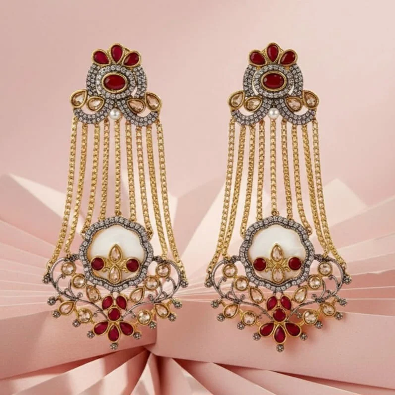 RUBY LAYERED EARRINGS