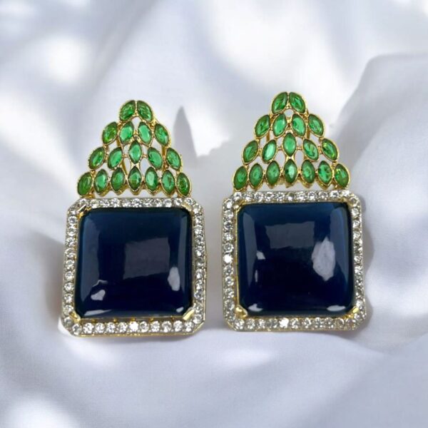 SQUARE BLUE STUDS