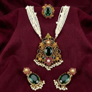 CHOKER GREEN MALA SET