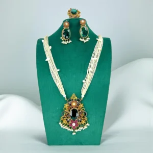 CHOKER GREEN MALA SET