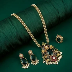 STYLISH GREEN MALA SET (1)