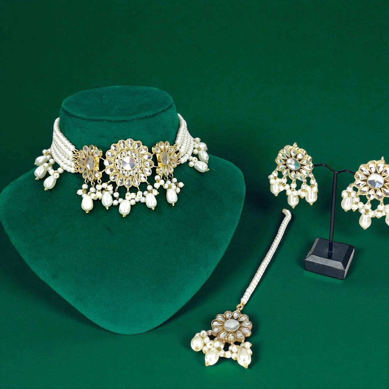 KUNDAN FLORAL SET