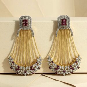 ZIRCON MAGENTA EARRINGS