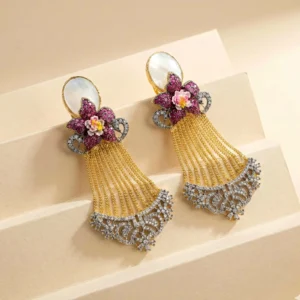 FLORAL PINK EARRINGS