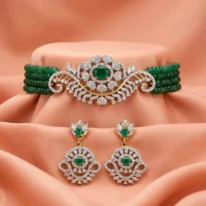 OPULENT GREEN CHOKER SET