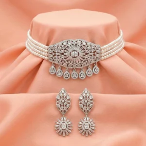 SILVER CHOKER SET