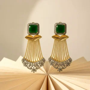 SQUARE GREEN EARRINGS