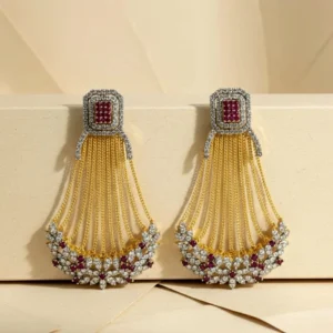 ZIRCON MAGENTA EARRINGS