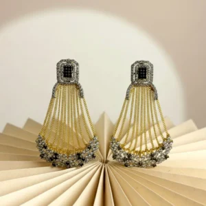 ZIRCONIUM BLACK EARRINGS