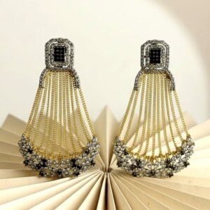 ZIRCONIUM BLACK EARRINGS