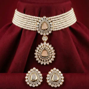 CHAMPAGNE WHITE CHOKER SET