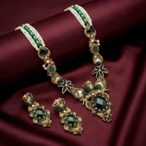 FLORAL EMERALD MALA SET