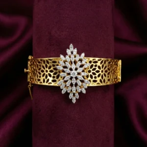 FLORAL GOLD PLATED BANGLE