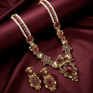 FLORAL MAROON MALA SET