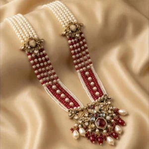 HEXAGONAL MAROON MALA