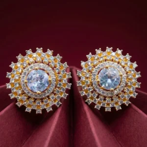 SHINY WHITE EAR STUDS