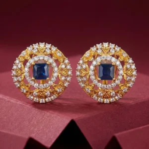SQUARE BLUE STUDS