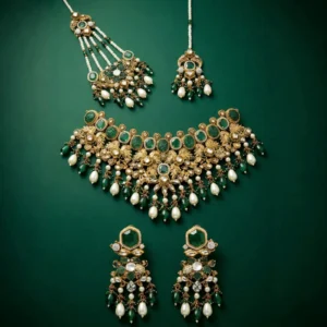 EMERALD PEARL BRIDAL SET